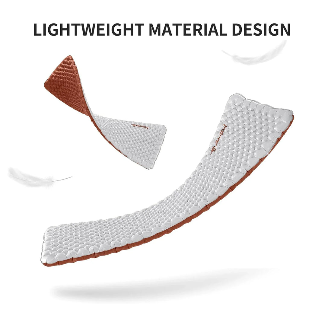 Flexible inflatable sleeping pad for camping