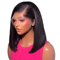 250% density straight bob 13x4 HD lace frontal wig made of Brazilian human hair