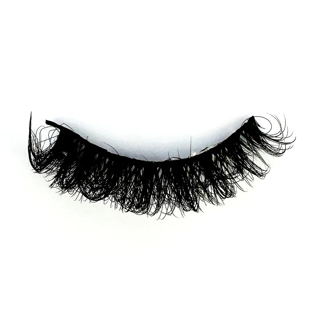 A single pair of black 3D cat eye false eyelashes