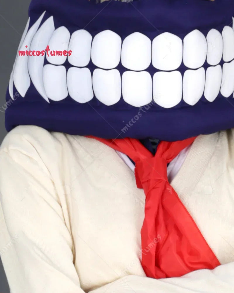 Detail of the teeth mask accessory for anime cosplay costume
