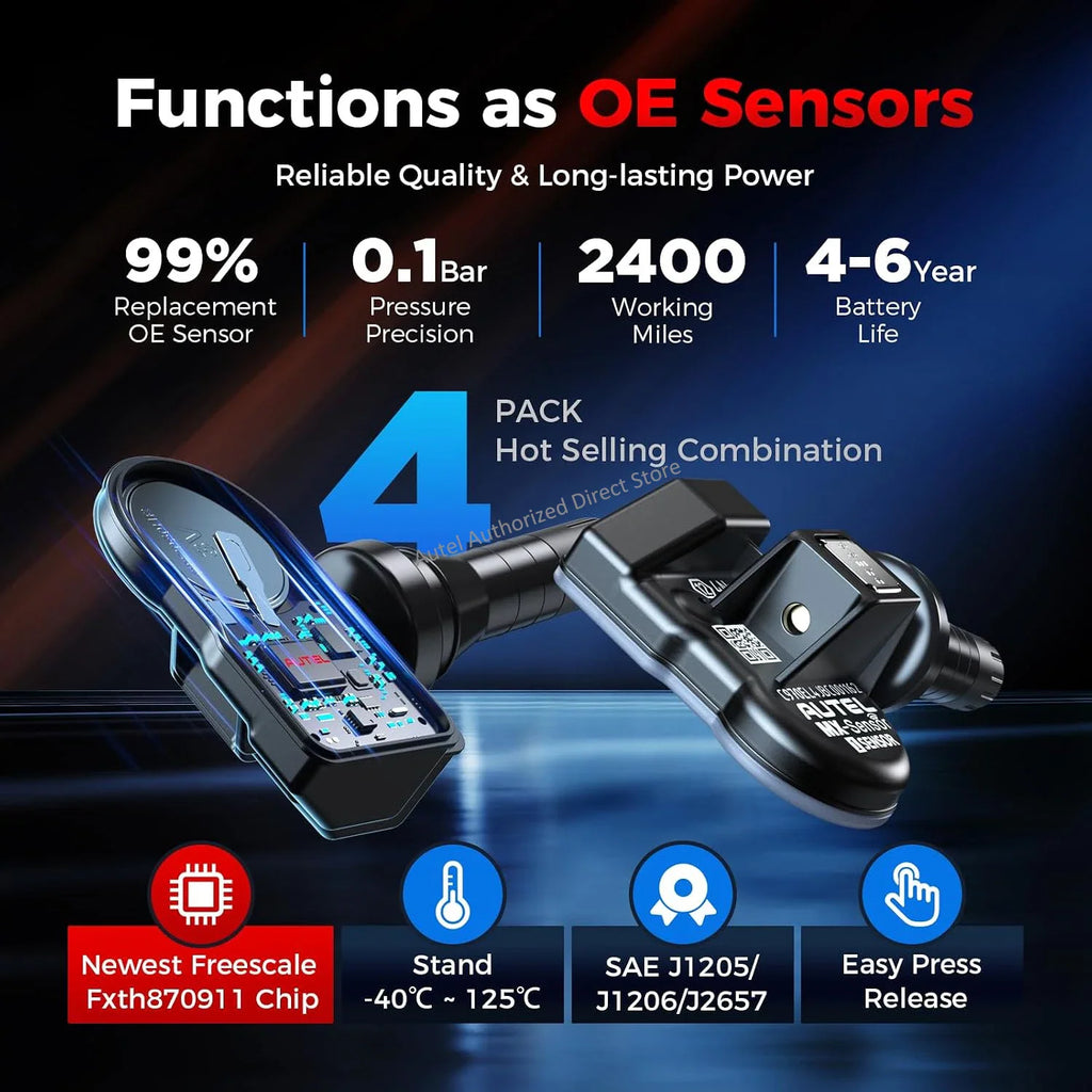 Tire pressure monitoring sensor components and technical performance specifications