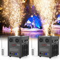 Cold spark machine spraying fireworks at a stage event