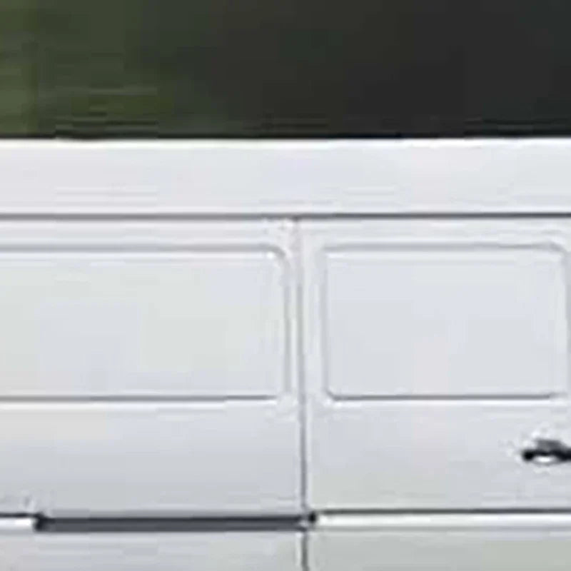 Detail view of a white cargo van printed on a page of a sketchbook