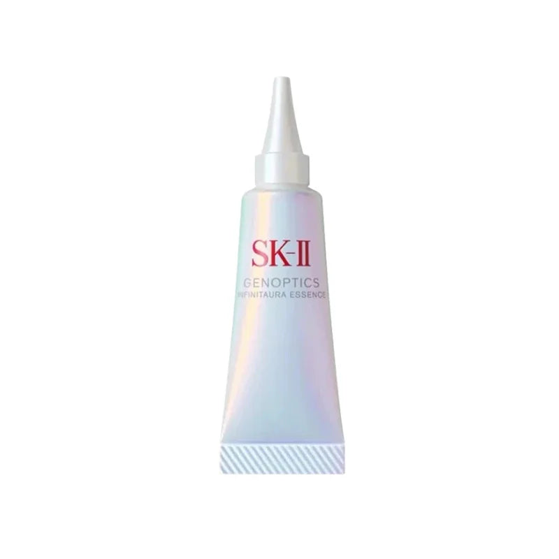 Iridescent squeeze tube of brightening facial serum for skincare