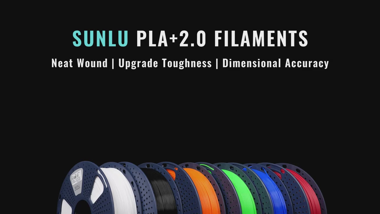 SUNLU PLA+ 2.0 3D Printer Filament 1.75mm, 1kg Spool