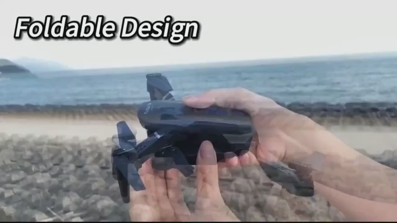 Foldable RC Drone with 4K HD Dual Camera and Screen Remote, 100M Range