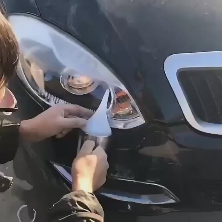 Headlight Restoration Kit with 200ml Repair Liquid and Steam Mug