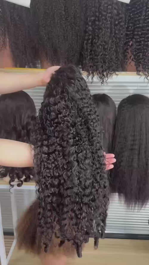 220% Density HD Lace Frontal Curly Human Hair Wig, 13x4/13x6/7x6