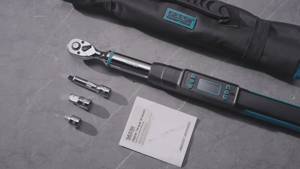 Seesii 3/8" Digital Torque Wrench, 0–220 N·m with LCD Display