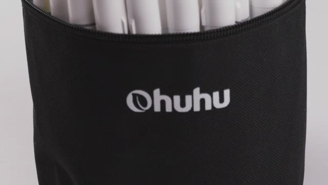 Ohuhu Honolulu Dual-Tip Alcohol Art Marker Set with Carrying Case