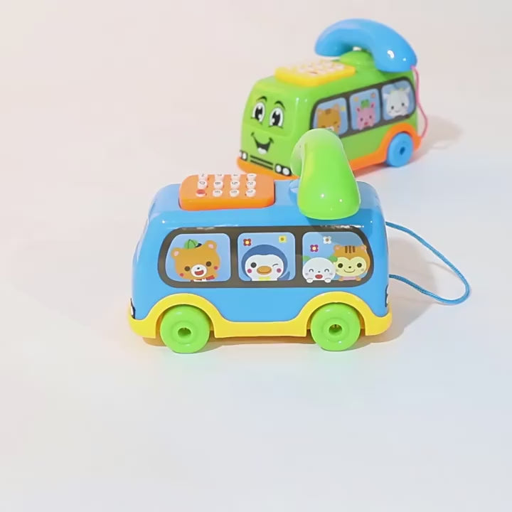 Kids Telephone Bus Car Montessori Educational Toy for Toddlers 1+