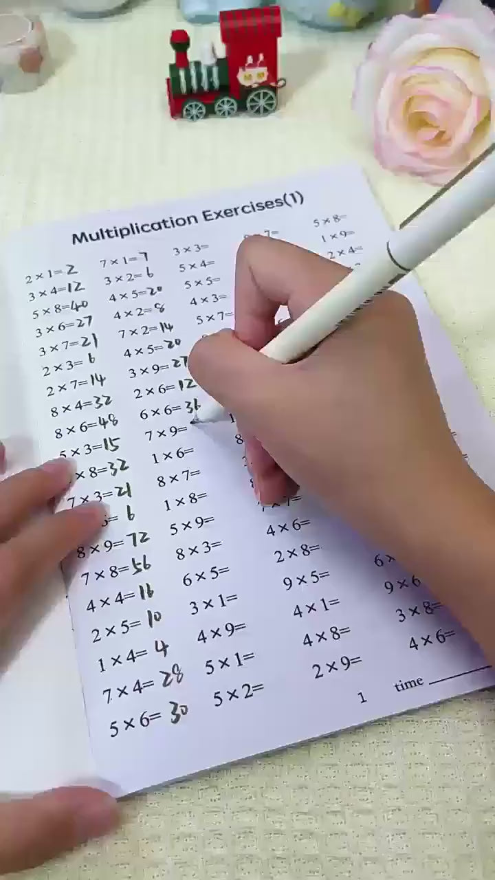 48-Page Children's Multiplication and Division Practice Workbook