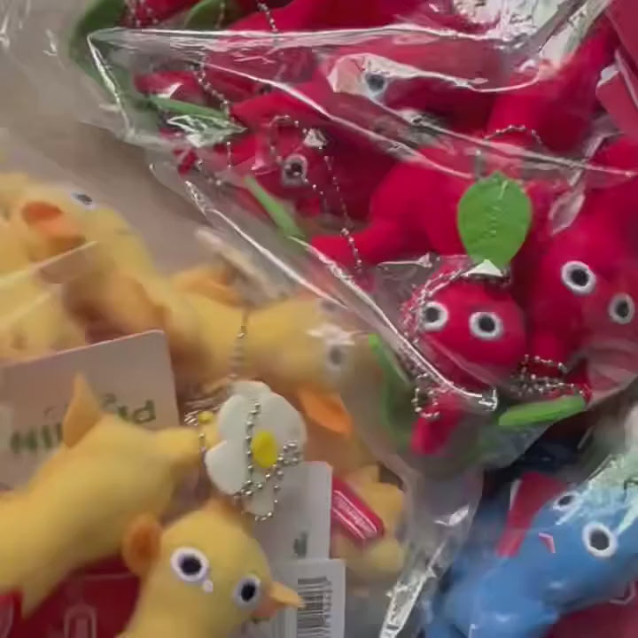 Pikmin Mini Plush Keychain, 10 cm Stuffed Bag Charm