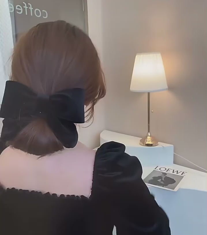 Velvet Bowknot Hairpin 14 x 11 cm Barrette for Women