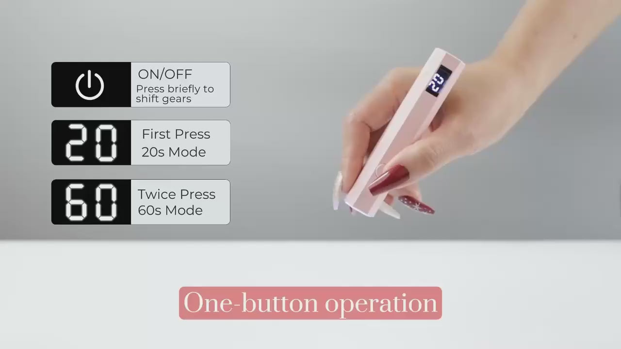 Rechargeable LED UV Nail Lamp with 12W Power and Adjustable Stand